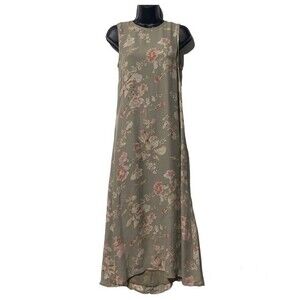 Ralph Lauren Floral Pastel Silk Sheath Maxi Cottagecore Dress Size 6
